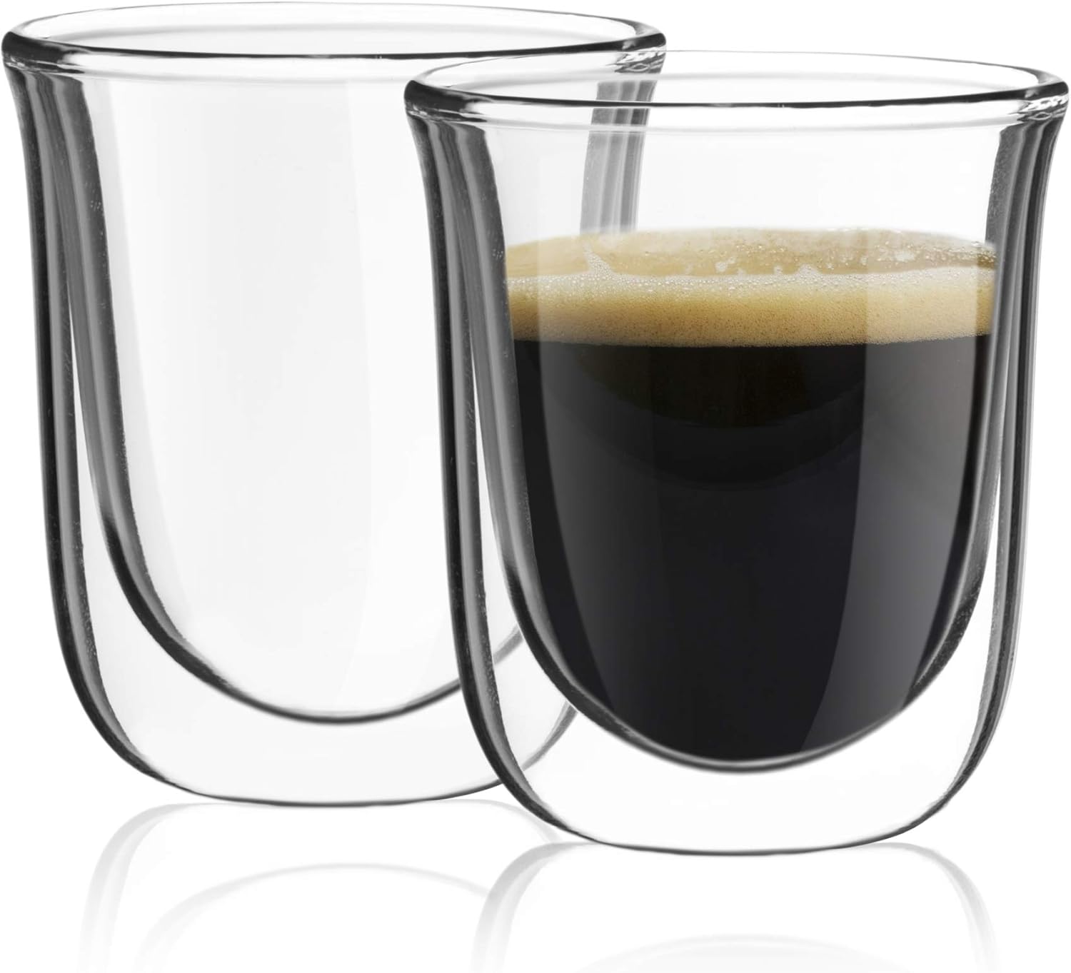 JoyJolt Javaah Double Walled Espresso Glasses Espresso Cups (Set of 2)- 2-Ounces-0