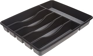 Rubbermaid 1994536 No-Slip Silverware Organizer Cutlery Tray, Large, Grey