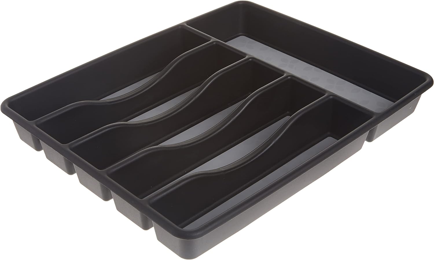 Rubbermaid 1994536 No-Slip Silverware Organizer Cutlery Tray, Large, Grey-0