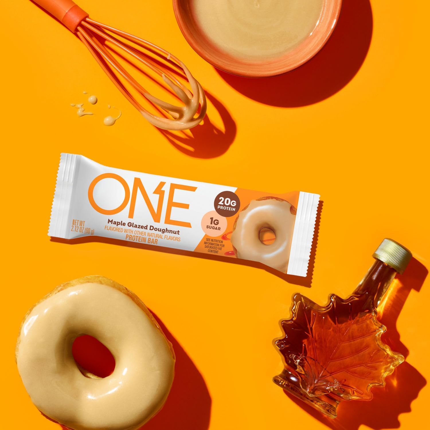 ONE Protein Bars, NEW Recipe Maple Glazed Doughnut, Gluten Free Protein Bars with 20g Protein and 1g Sugar, Pantry Staples, 2.12 oz (12 Count)-2