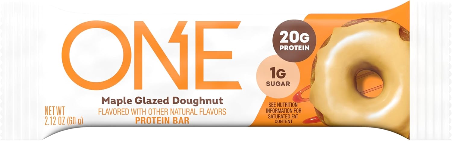 ONE Protein Bars, NEW Recipe Maple Glazed Doughnut, Gluten Free Protein Bars with 20g Protein and 1g Sugar, Pantry Staples, 2.12 oz (12 Count)-5