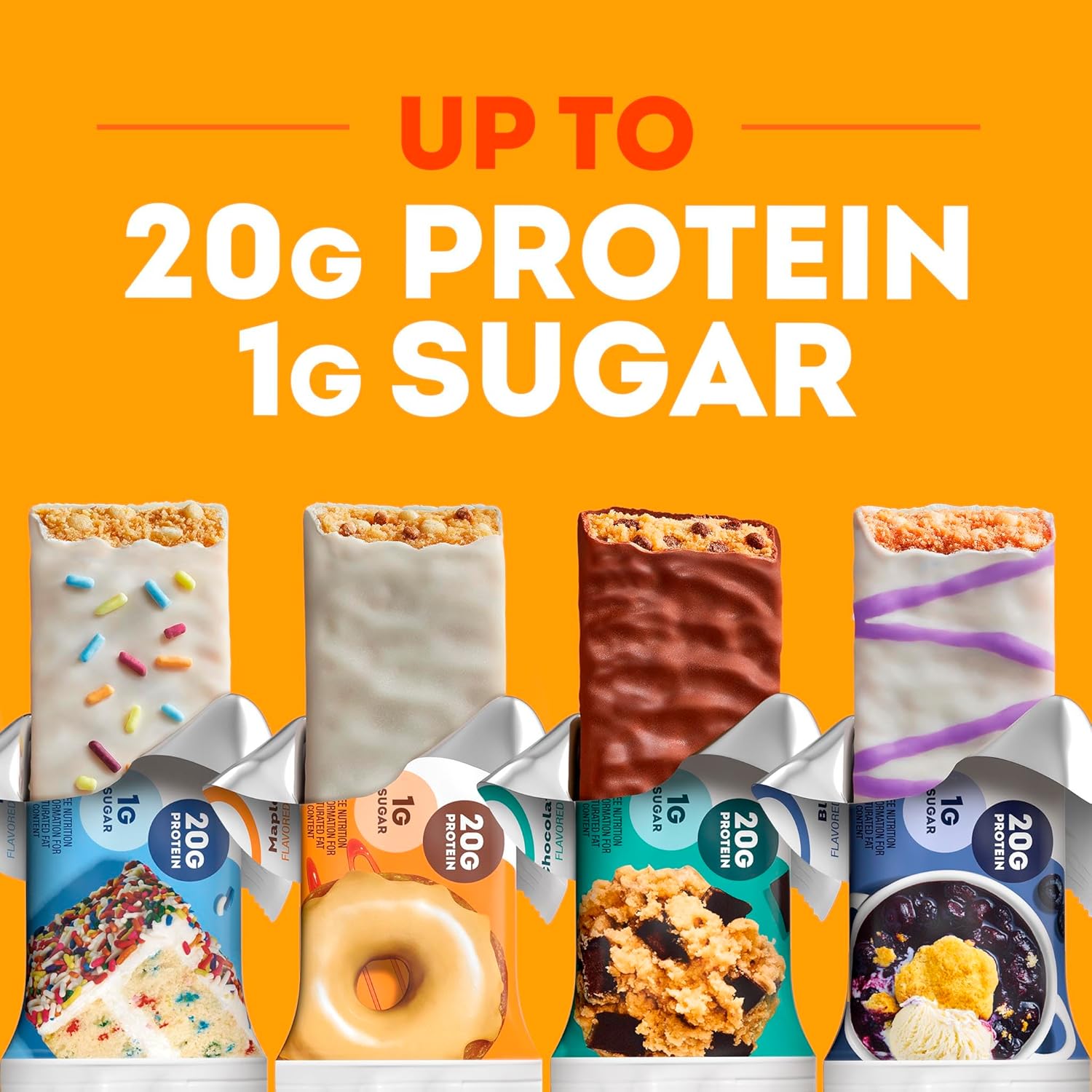 ONE Protein Bars, NEW Recipe Maple Glazed Doughnut, Gluten Free Protein Bars with 20g Protein and 1g Sugar, Pantry Staples, 2.12 oz (12 Count)-6