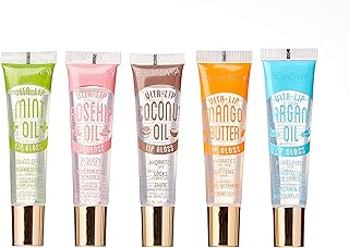 Broadway Vita-Lip Clear Lip Gloss 0.47oz/14ml (5PCS Mint & Coconut & Rosehip & Mango Butter & Argan Oil) (5 PCS SET)