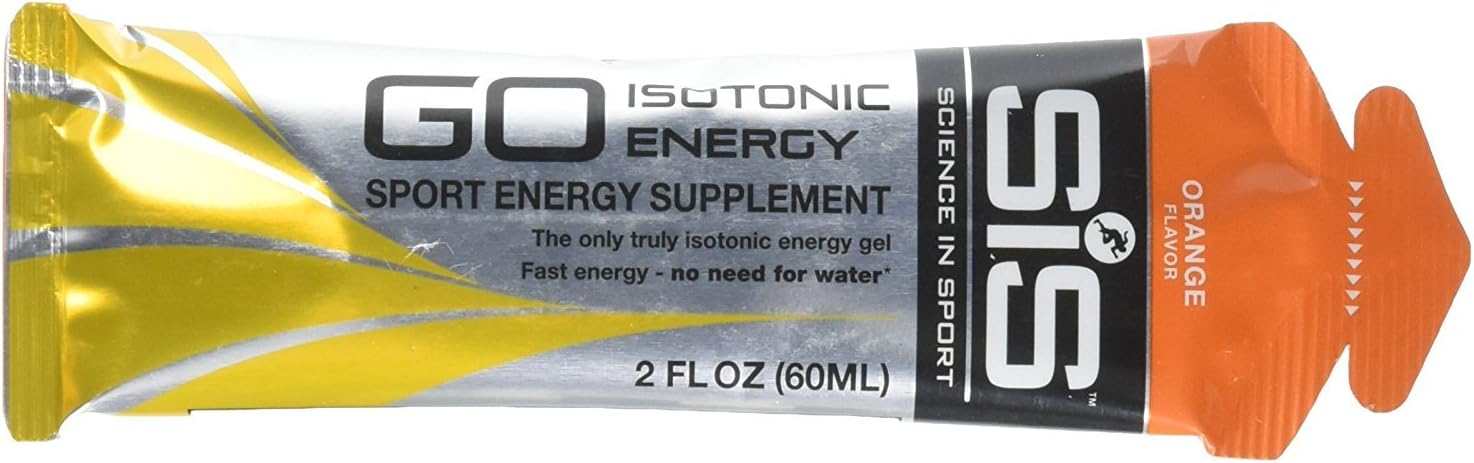 Science in Sport Energy Gel Pack, SIS Isotonic Energy Gel, 22g Fast Acting Carbs, Performance & Endurance Gels, Orange Flavor - 2 Fl Oz (Pack of 6)-0