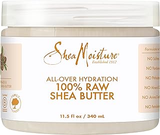 SheaMoisture All-Over Hydration for Dry Skin 100% Raw Shea Butter Body Cream, 11.5 oz (Pack of 1)