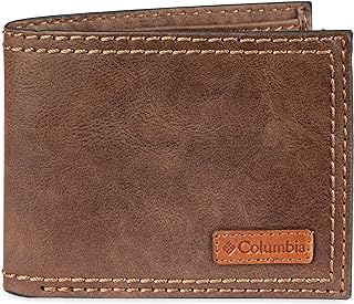 Columbia Men's Everyday Bifold Wallet-Multiple Card Slots, Id Window