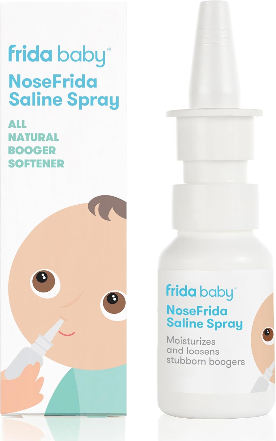 Frida Baby NoseFrida Saline Mist Spray, Baby Saline Nasal Spray, Nasal Spray Decongestant to Soften Nasal Passages, Baby Saline Spray for Congestion Relief, 0.68 fl.oz.-0