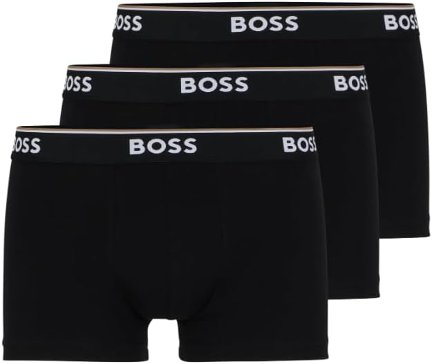 BOSS Men's Stretch Cotton 3 Pack Trunks-0