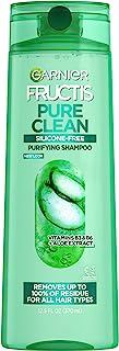 Garnier Fructis Pure Clean Purifying Shampoo, Silicone-Free, 12.5 Fl Oz, 1 Count (Packaging May Vary)