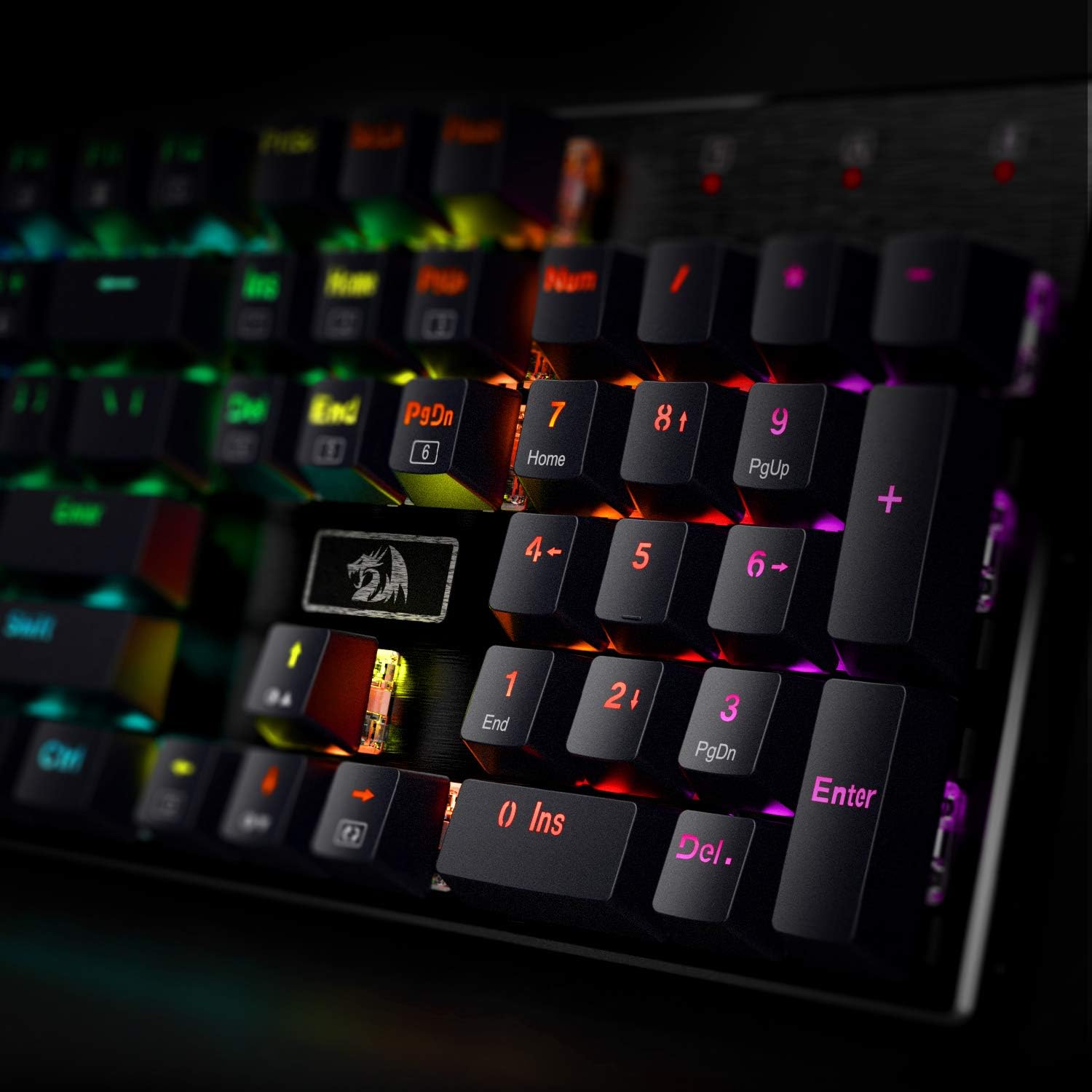 Redragon K556 RGB LED Backlit Wired Mechanical Gaming Keyboard, 104 Keys Hot-Swap Mechanical Keyboard w/Aluminum Base, Upgraded Socket and Noise Absorbing Foams, Soft Tactile Brown Switch-5