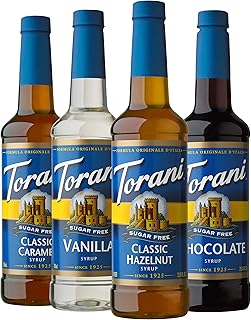 Torani Sugar Free Syrup, Variety Pack, 25.4 Ounce (Pack of 4)