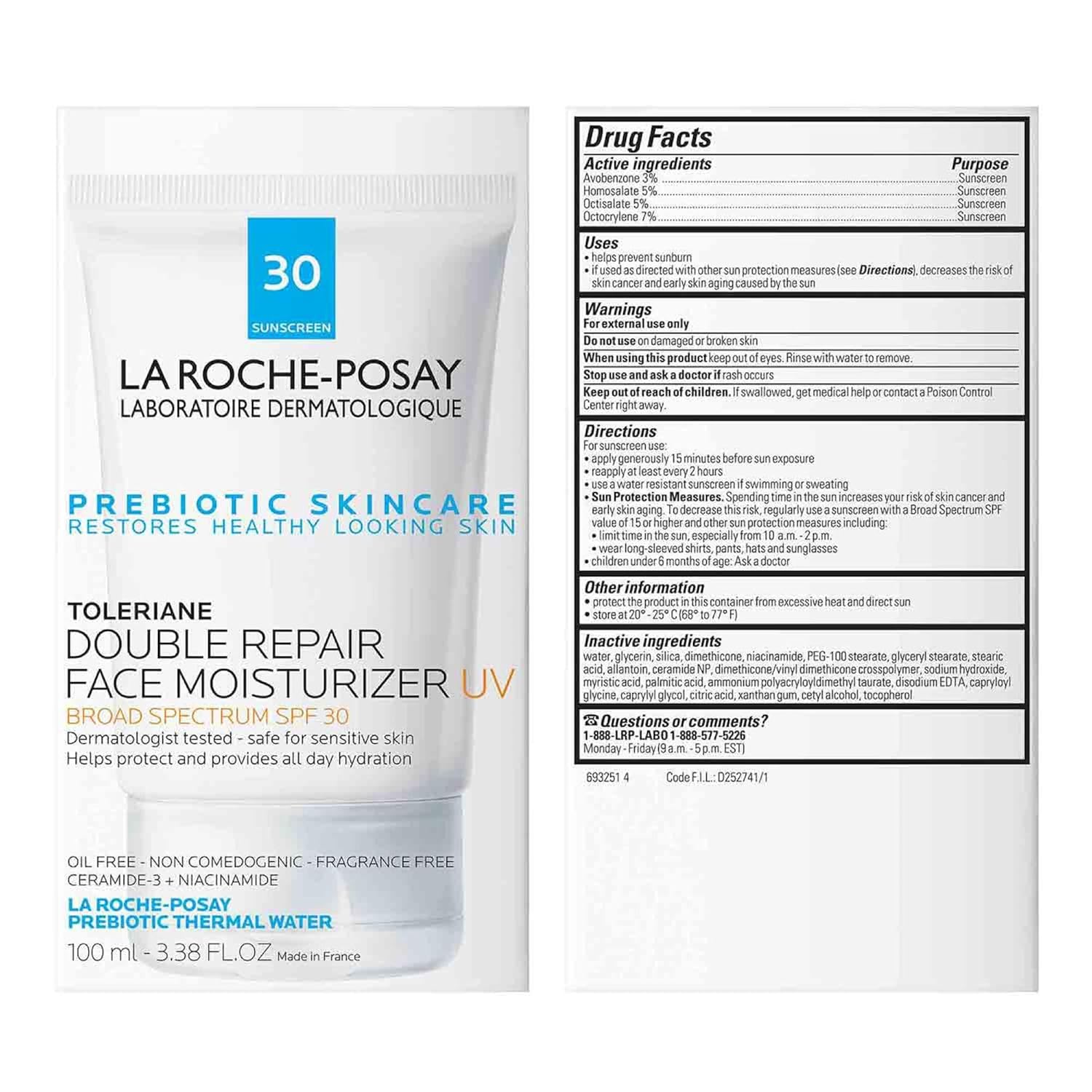 La Roche-Posay Toleriane Double Repair Face Moisturizer | Daily Moisturizer Face Cream with Ceramide and Niacinamide for All Skin Types | Oil Free | Fragrance Free-5