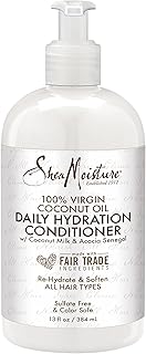 SheaMoisture Daily Hydrating Conditioner For All Hair Types 100% Virgin Coconut Oil Sulfate-Free 13 oz (Packaging May Vary)