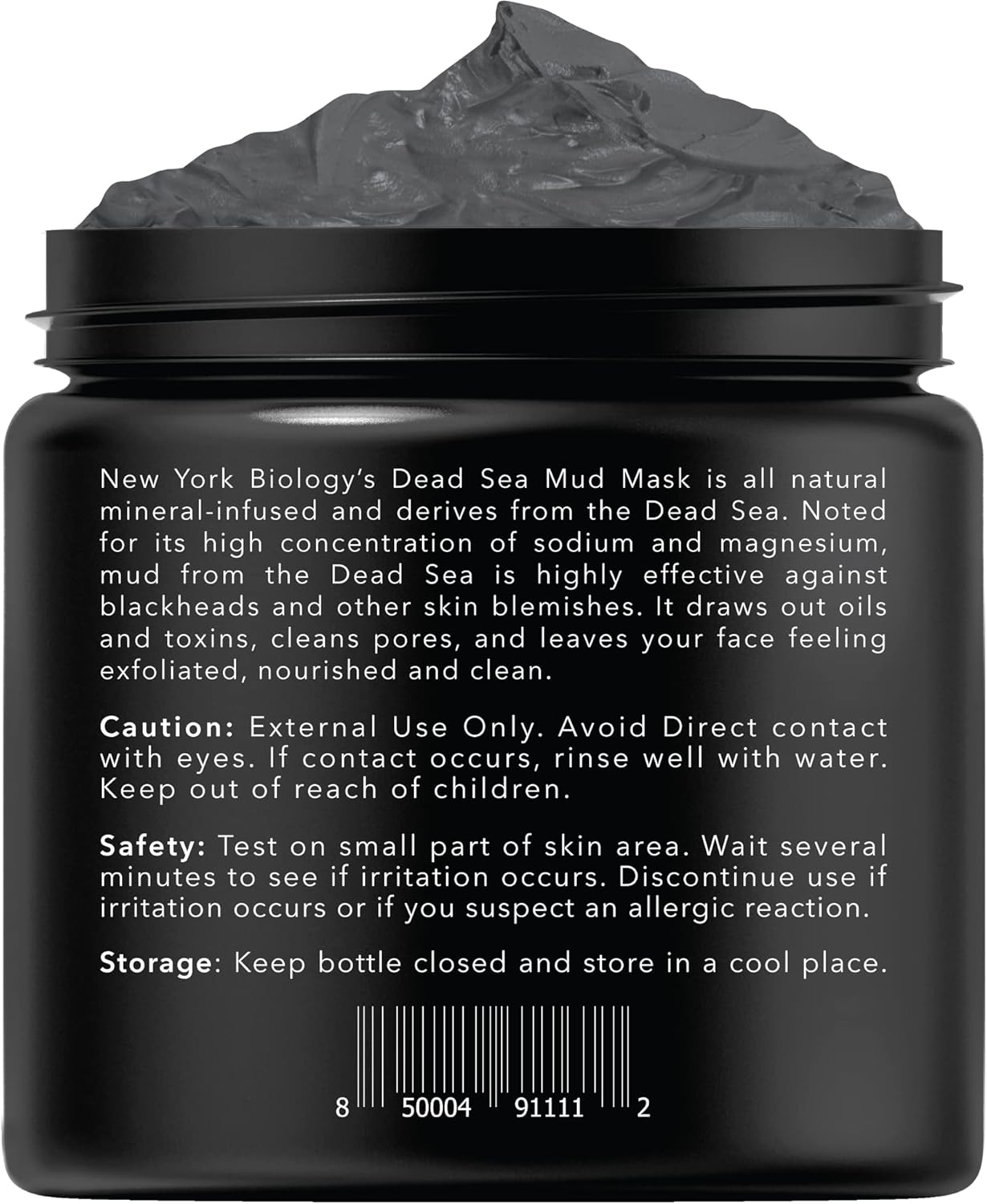 New York Biology Dead Sea Mud Mask for Face and Body - Spa Quality Pore Reducer for Acne, Blackheads & Oily Skin, Natural Skincare for Women, Men - Tightens Skin for A Healthier Complexion - 8.8 oz-2