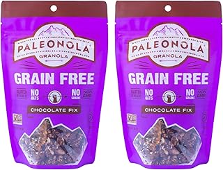 Paleonola Grain Free Gluten Free Non-GMO Granola, Chocolate Fix Flavor - Pack of 2, 10 Oz. ea.