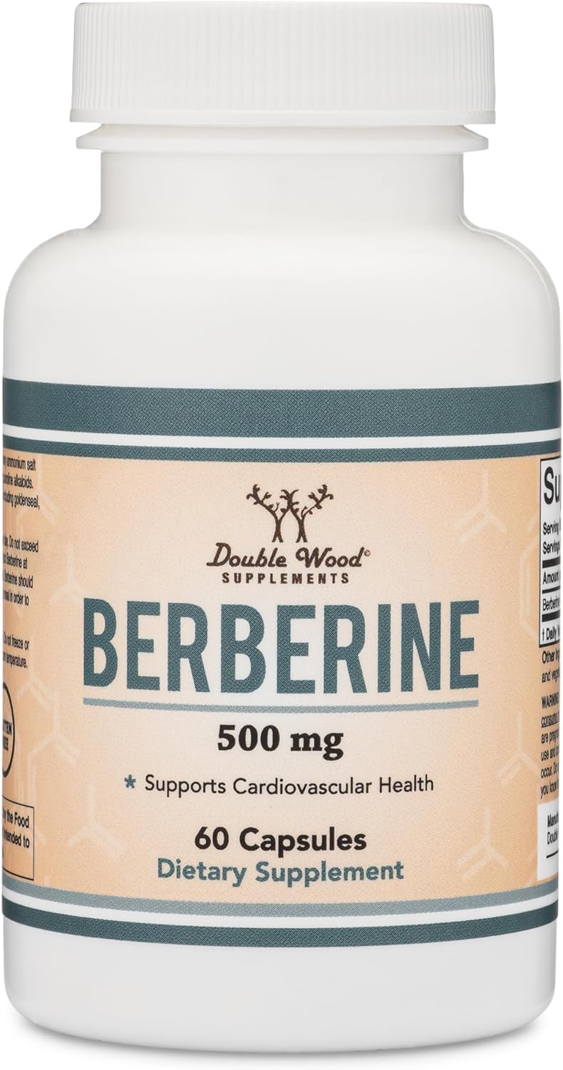 Berberine Supplement 500mg, 60 Capsules (Third Party Tested, Non-GMO, Gluten Free, Vegan Safe) AMPK Activator - Berberine HCL for Cardiovascular Health by Double Wood-4