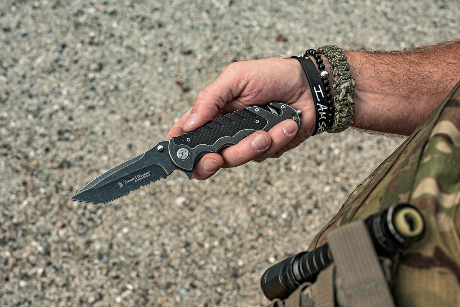 Smith & Wesson Benji 2.5in High Carbon S.S. Folding Keychain Knife with 1.75in Modified Tanto Blade and G10 Handle for Outdoor, Tactical, Survival and EDC-3