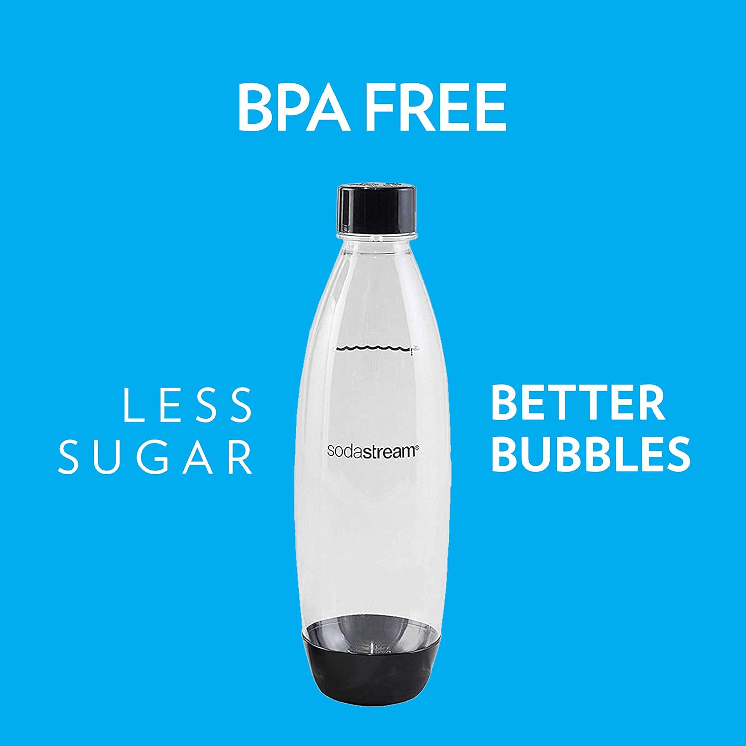 sodastream Slim Black Carbonating Bottles Twin Pack, 1 L-3