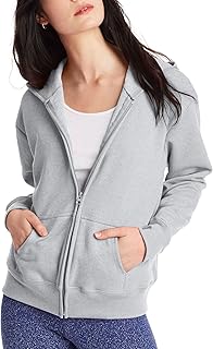 Hanes Womens Hoodie, Ecosmart Fleece Full-zip Hoodie, Zip-up Hooded Sweatshirt