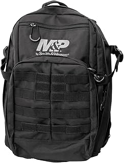 Smith & Wesson M&P Duty Series Small Backpack with Weather Resistance, Ballistic Fabric Construction and MOLLE for Hunting, Range, Travel and Sport, Black