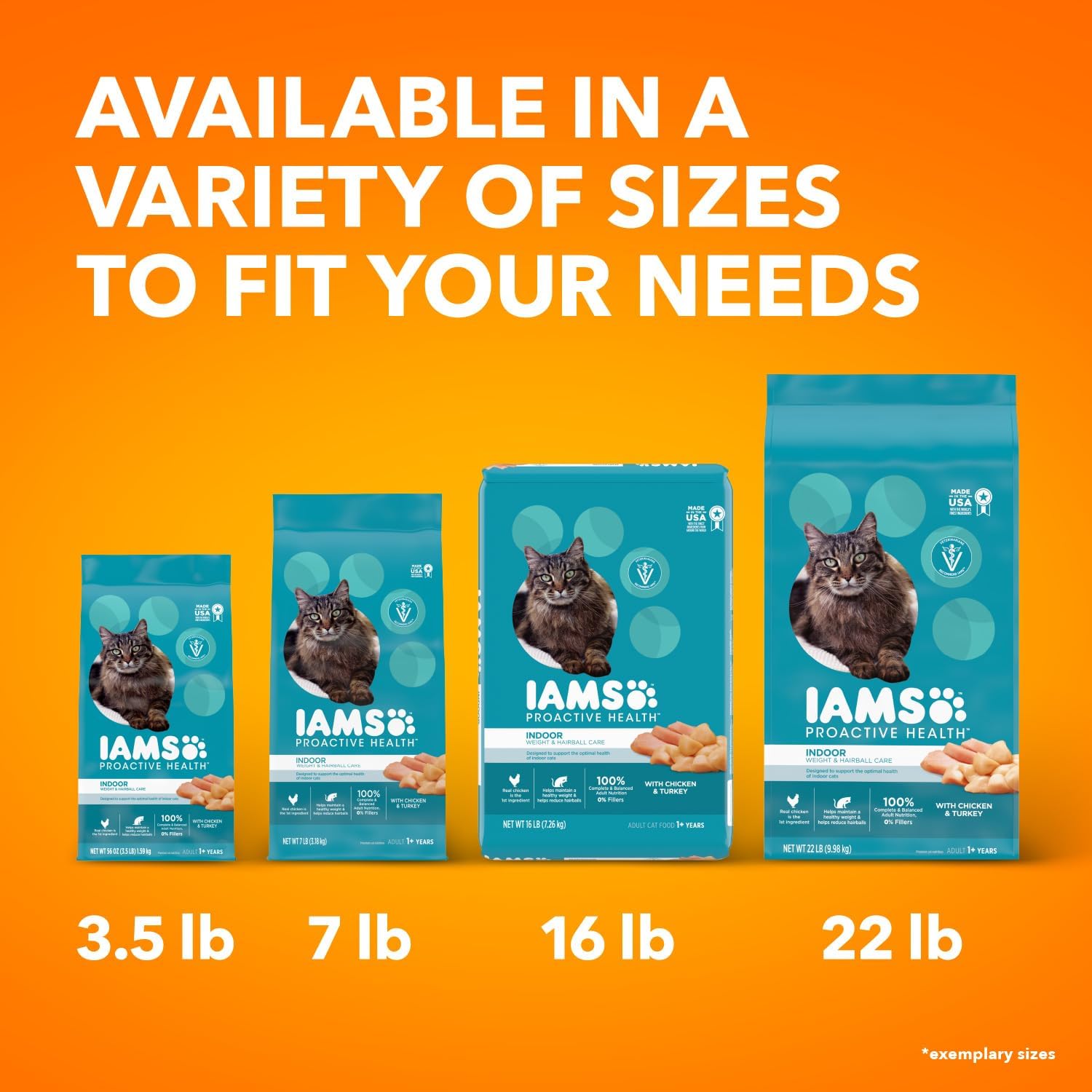 IAMS Proactive Health Indoor Weight & Hairball Care Adult Dry Cat Food with Chicken & Turkey, 7 lb. Bag-12