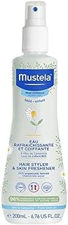 Mustela Baby Hair Styler & Skin Freshener - with Natural Avocado & Chamomile Water - Vegan & Hypoallergenic - 6.76 fl. oz.