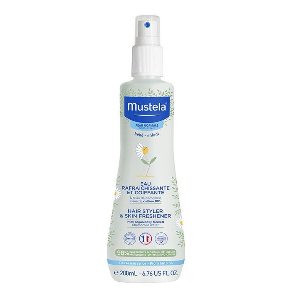 Mustela Baby Hair Styler & Skin Freshener - with Natural Avocado & Chamomile Water - Vegan & Hypoallergenic - 6.76 fl. oz.-0