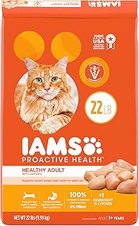 IAMS Proactive Health Healthy Adult Dry Cat Food with Chicken, 22 lb. Bag