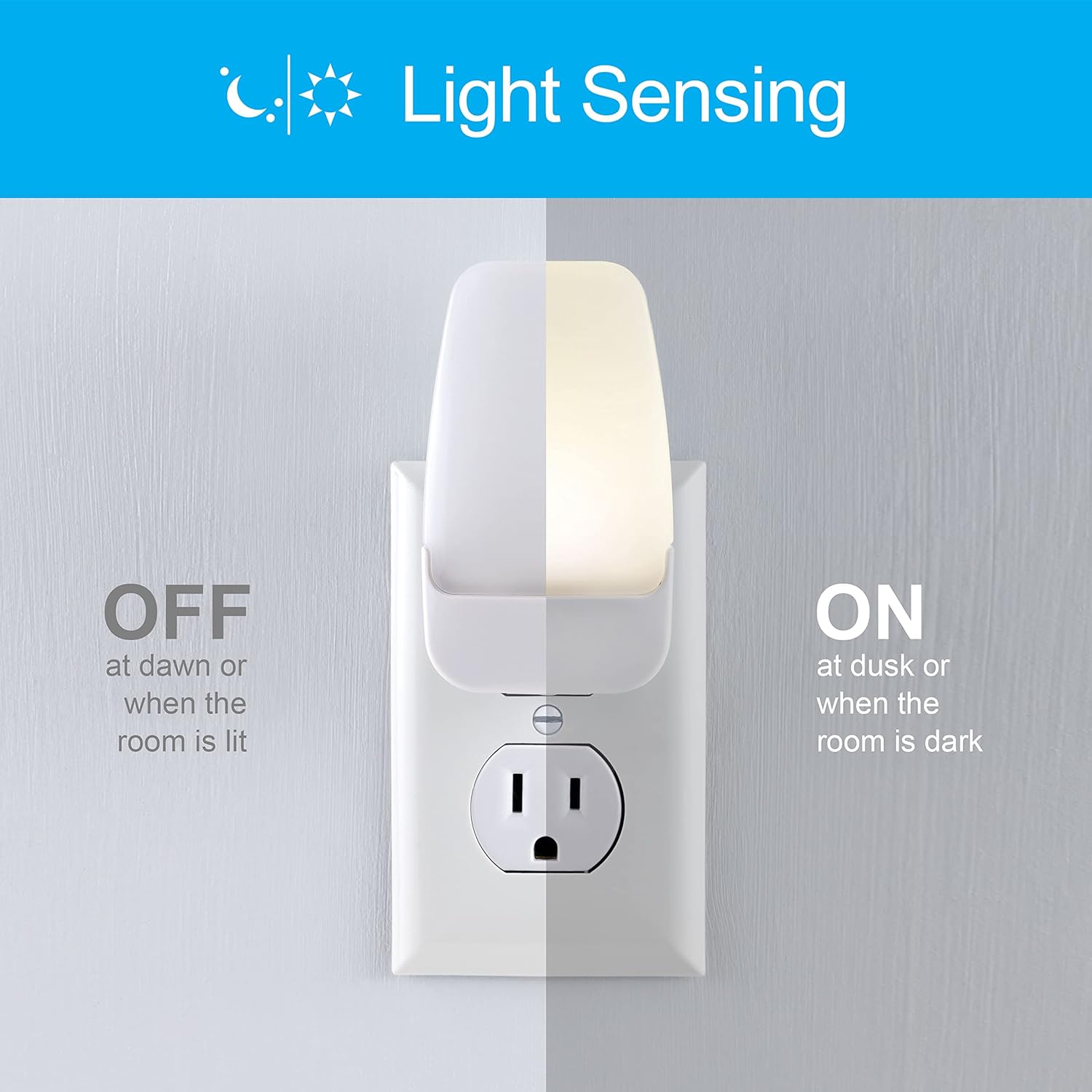 GE LED Night Light, Plug-in, Dusk to Dawn Sensor, Warm White, Ambient Lighting, Ideal Kids Adults Nightlight for Bedroom, Bathroom, Nursery, Hallway, Kitchen, 30966, 2 Pack-1