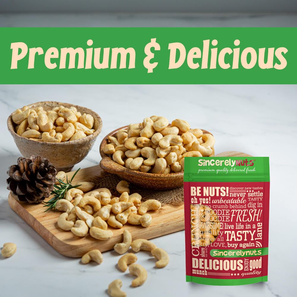 Sincerely Nuts – Large Jumbo Cashews Roasted and Salted | One Lb. Bag | Deluxe Kosher Snack Food | Healthy Source of Protein & Nutritional Content | Gourmet Quality Vegan Nut-4