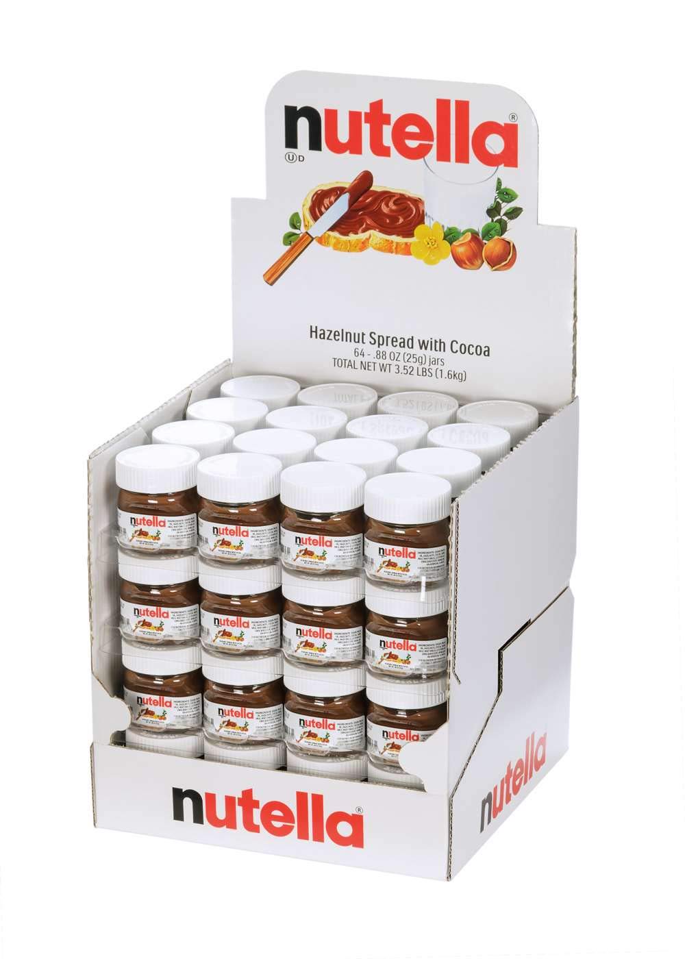 Nutella Hazelnut Spread with Cocoa Glass Jar.88 Ounce - 64 per case.-0