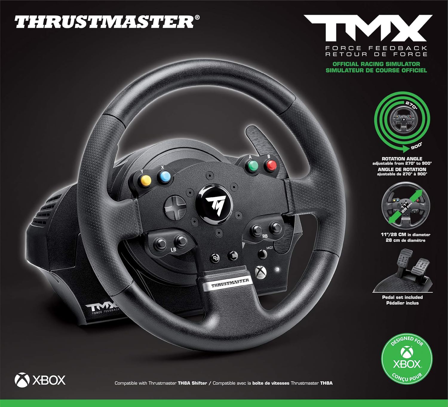 Thrustmaster TMX Racing Wheel with force feedback and racing pedals (Compatible with XBOX Series X/S, One, PC)-5