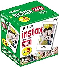 Fujifilm Instax Mini Instant Film, 10 Sheets x 5 Packs (Total 50 Shoots)