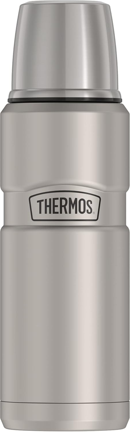 THERMOS Stainless King Vacuum-Insulated Compact Bottle, 16 Ounce, Matte Steel-0