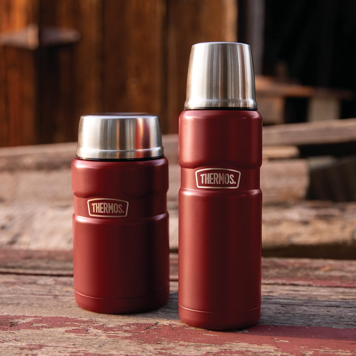 THERMOS Stainless King Vacuum-Insulated Compact Bottle, 16 Ounce, Matte Steel-6