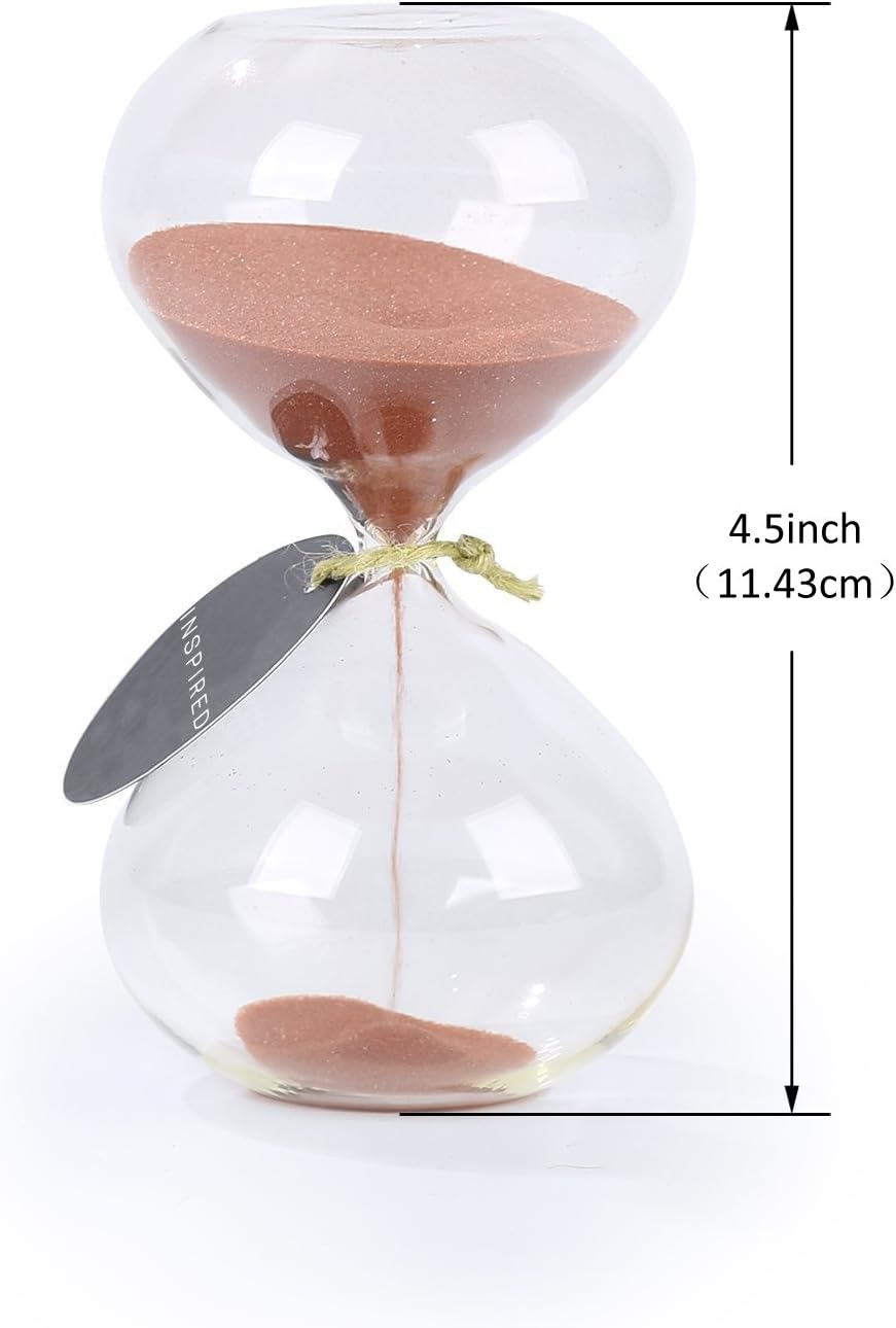 SWISSELITE Puff Sand Timer, Hourglass Sand Timers, Inspired Glass for Home, Desk, Office Decor-2