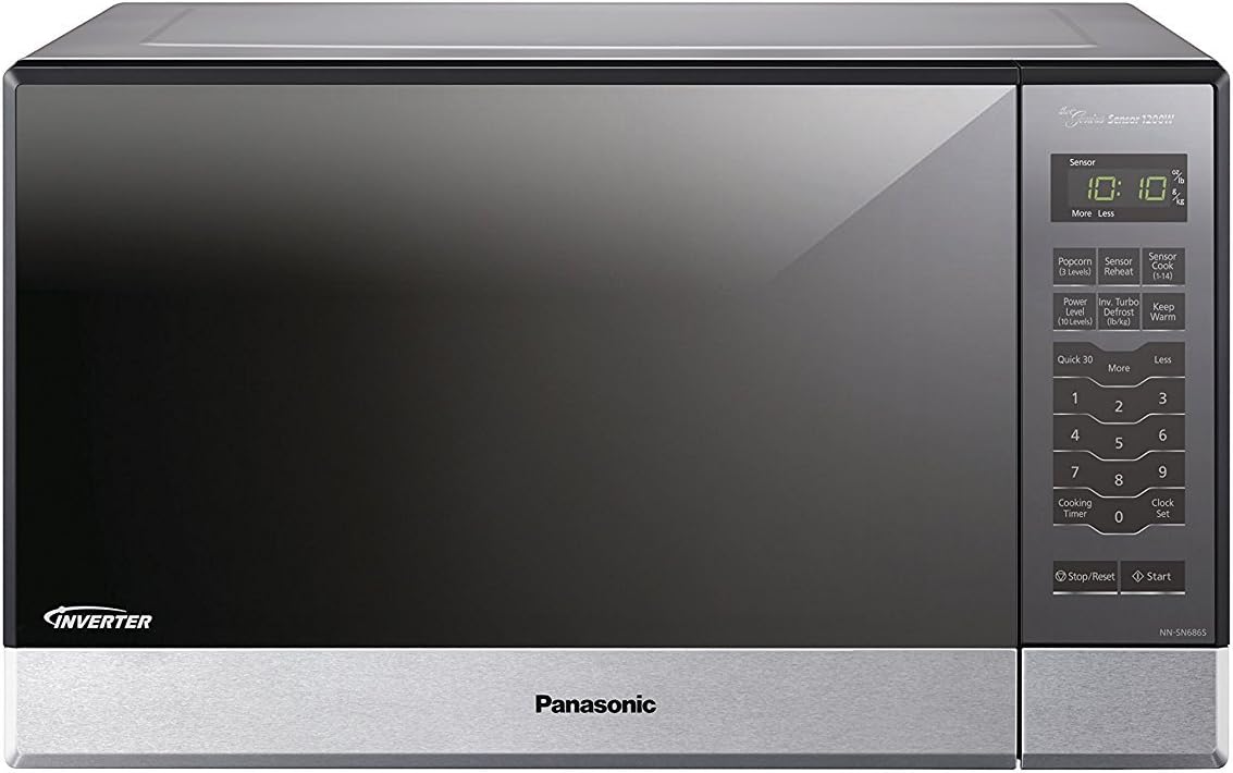 Panasonic Microwave Oven NN-SN686S Stainless Steel Countertop/Built-In with Inverter Technology and Genius Sensor, 1.2 Cubic Foot, 1200W-1