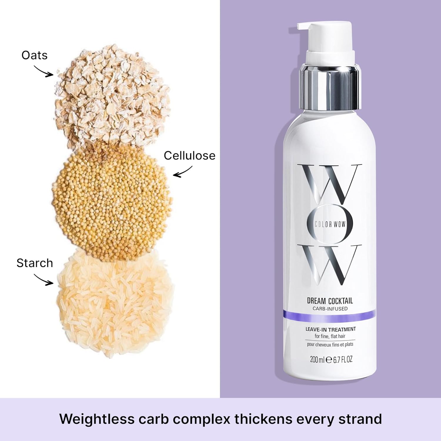 COLOR WOW Dream Cocktail Carb Infused Leave-in Treatment – Transform Thin Hair to Thick & Full | with Heat Protection-2