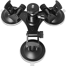 Triple Cup DSLR Camera Suction Mount Compatible with Nikon Canon Sony DSLR/Camcorder + GoPro Hero Sony Garmin Xiaomi Yi SJCAM Car Window Holder