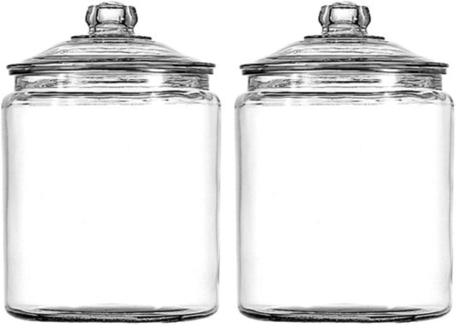 Anchor Hocking Heritage Hill 1 Gallon Glass Jar with Lid, Set of 2-0