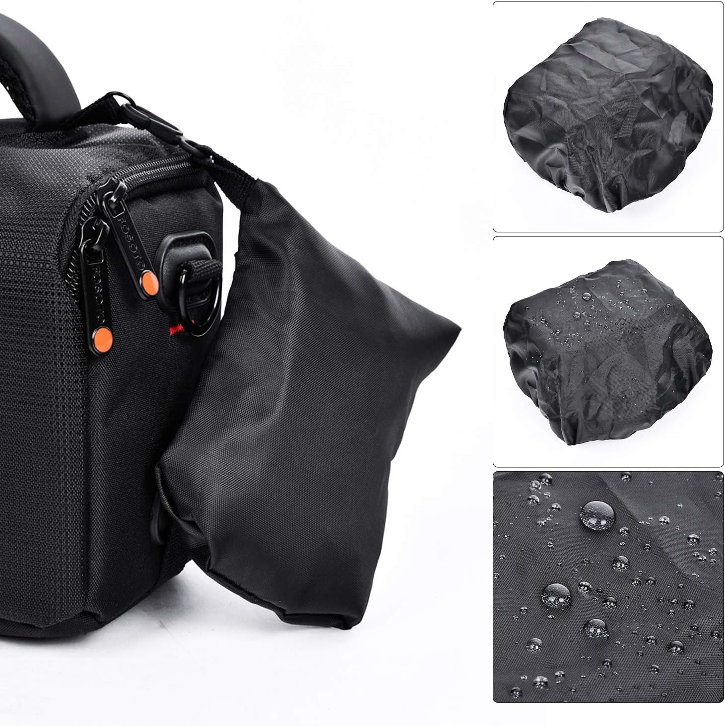 FOSOTO Waterproof Anti-shock Camera Case Bag Compatible for Canon Powershot SX540 SX530 SX60 SX420 HS M5,Nikon Coolpix L340 B500 B700 L330 L840 P610,Panasonic LUMIX,Sony a6000 Digital Camera-5