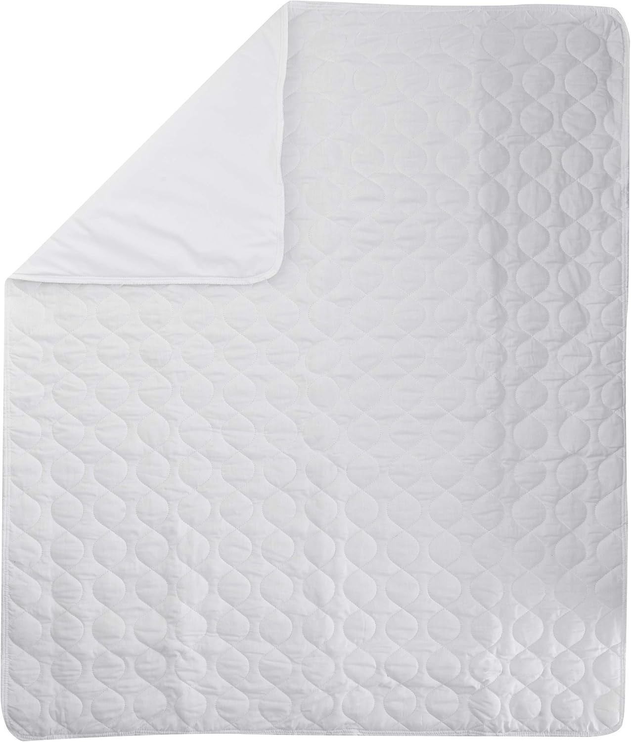 Linenspa 44" x 52" Skid Resistant Waterproof Sheet and Mattress Protector Pad-Highly Absorbent-Machine Washable-Quilted, White-0