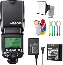 Godox V860II-S High-Speed Sync GN60 1/8000 2.4G TTL Li-ion Battery Camera Flash Speedlite Light Compatible for Sony Camera & USB LED