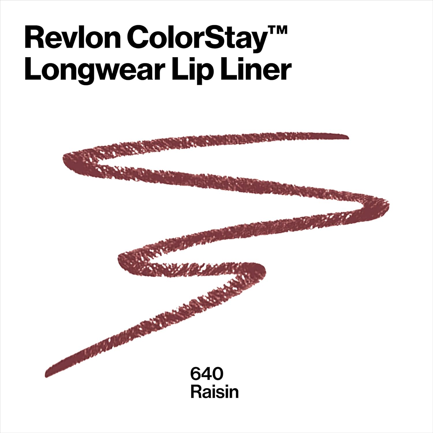 REVLON Lip Liner, Colorstay Lip Makeup with Built-in-Sharpener, Longwear Rich Lip Colors, Smooth Application, 640 Raisin, 0.01 oz-1