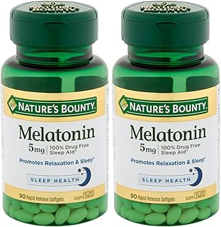 Nature's Bounty Melatonin 5mg, 90 Softgels (Pack of 2)