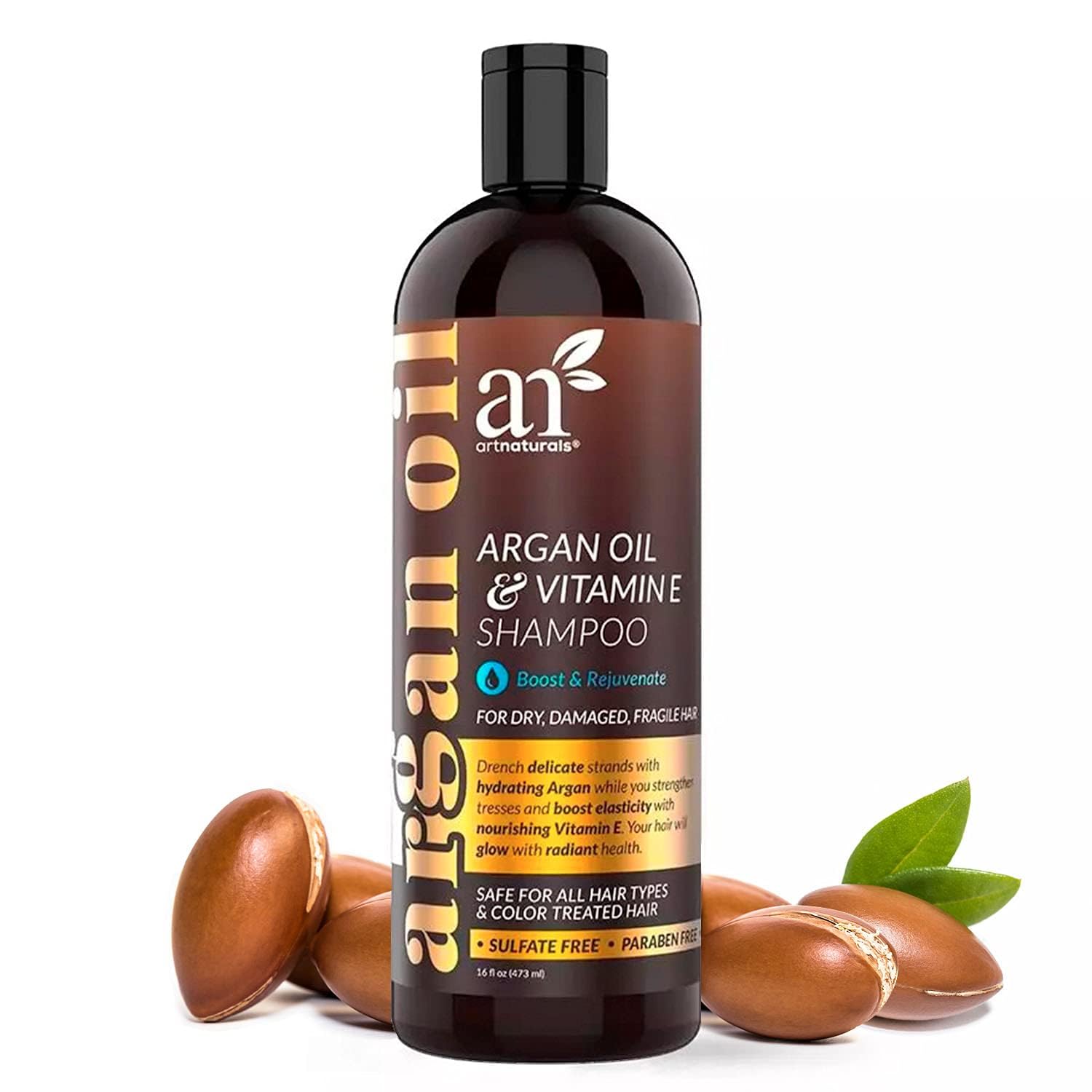 artnaturals Argan Hair Growth Shampoo - (16 Fl Oz / 473ml) - Sulfate Free - Treatment for Hair Loss, Thinning & Regrowth - Men & Women - Infused with Biotin, Argan Oil, Keratin, Caffeine-0