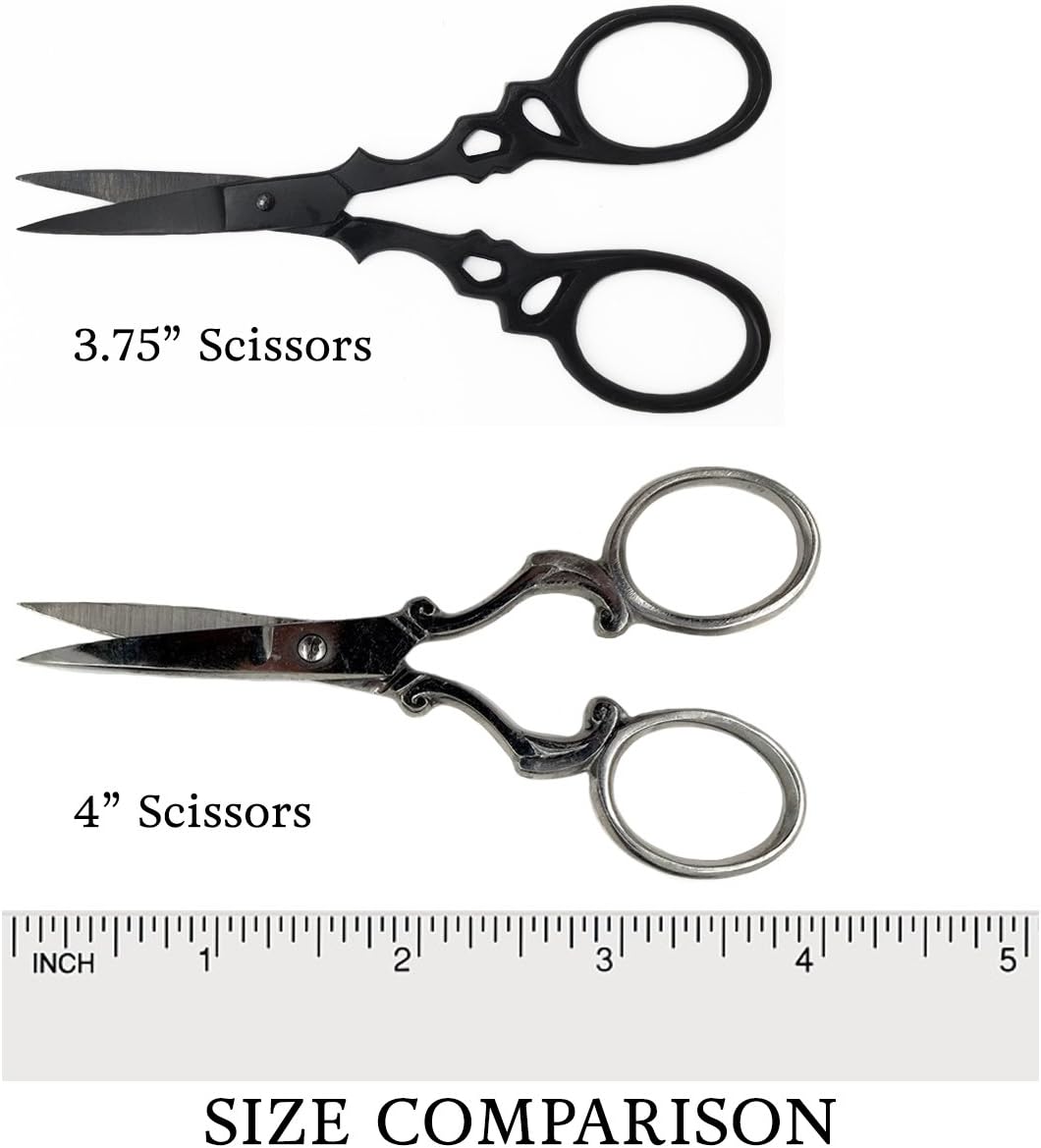 Badass Beard Care Beard & Mustache Stainless Steel Trimming Scissors For Men - Extremely Sharp and Durable (Black)-1