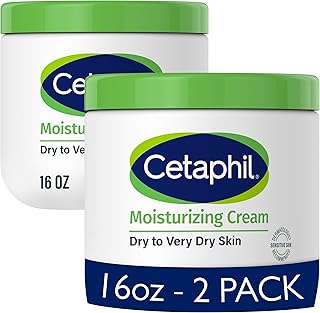 Cetaphil Body Moisturizer, Hydrating Moisturizing Cream for Dry to Very Dry, Sensitive Skin, NEW 16 Oz 2 Pack, Fragrance Free, Non-Comedogenic, Non-Greasy