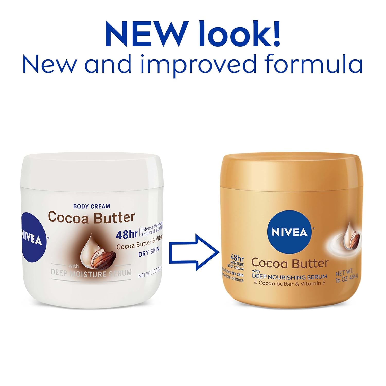 NIVEA Cocoa Butter Body Cream with Deep Nourishing Serum, Cocoa Butter Cream for Dry Skin, 16 Ounce Jar-1