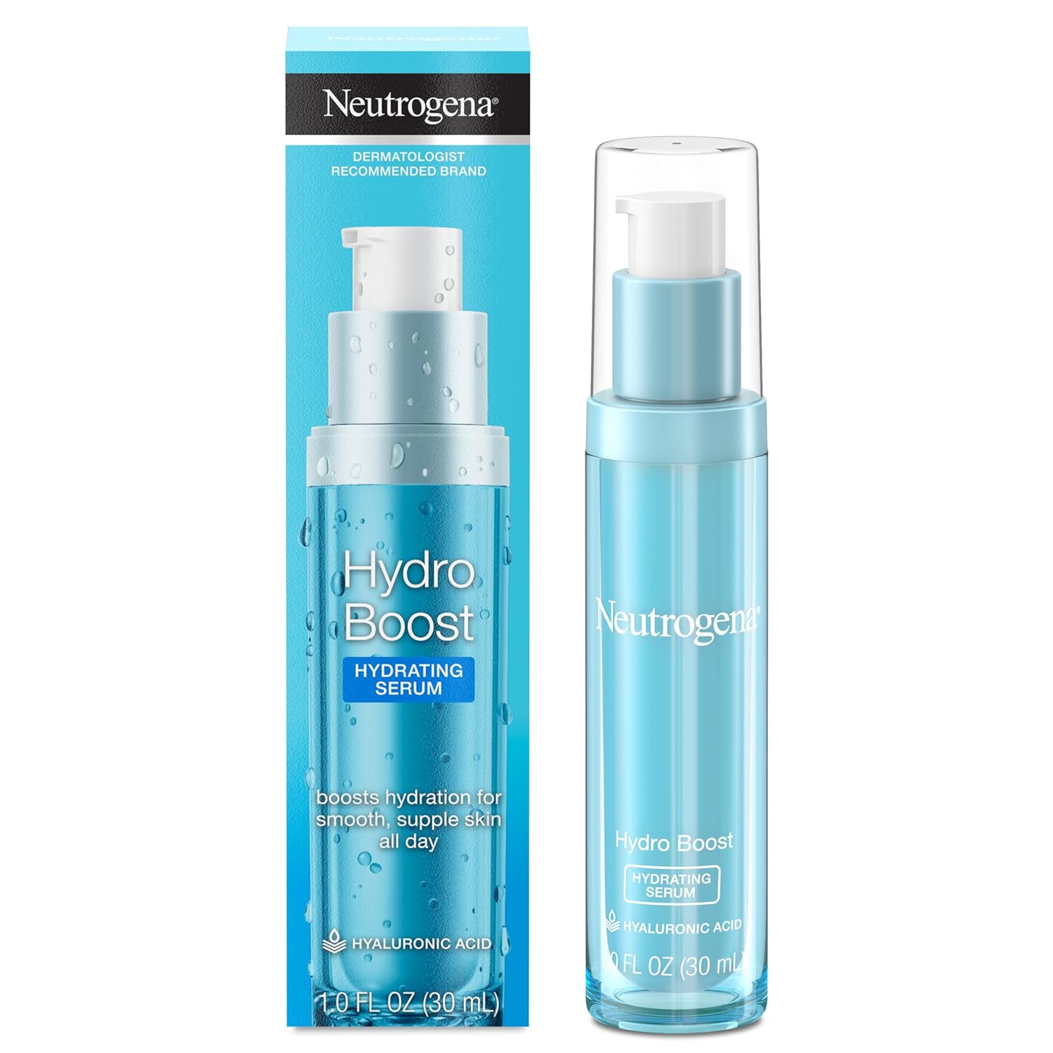 Neutrogena Hydro Boost Hydrating Hyaluronic Acid Serum, Oil-Free and Non-Comedogenic Formula for Glowing Complexion, 1 fl. oz-0